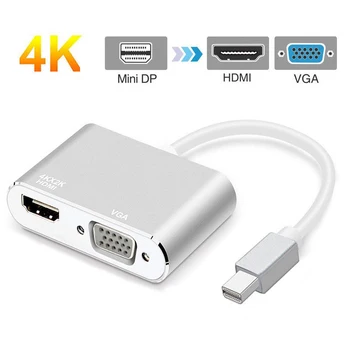 

4K Mini DP DisplayPort to HDMI VGA Cable Adapter Mini Display Port Video Converter for Apple MacBook For Google Chromebook Pixel