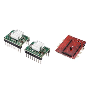 

2 Pcs A4988 Reprap Stepper Motor Driver Module with Heatsink DIY for 3D Printer & 1 Pcs Controller Board, 3D Printer Motherboard