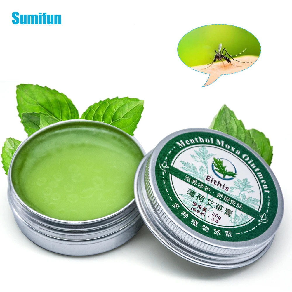 

Sumifun 1Pcs Herbal Ointment Moxa Moxibustion Anti Motion itching Wormwood Spearmint Cooling Oil Refresh Cream P0040