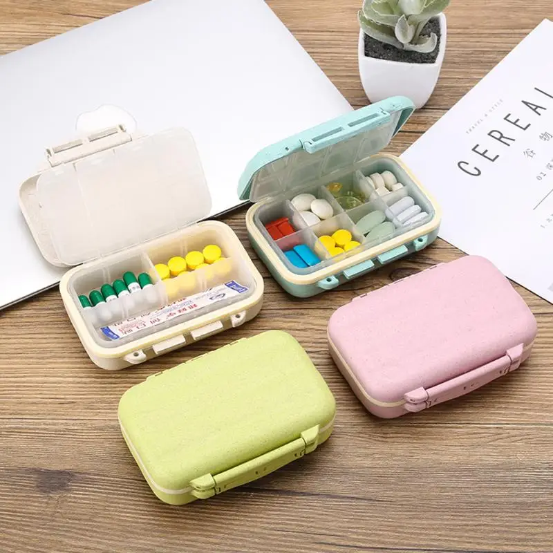 Travel Medicine Pill Box 8 Grids Pills Dispenser Pill Organizer Tablet