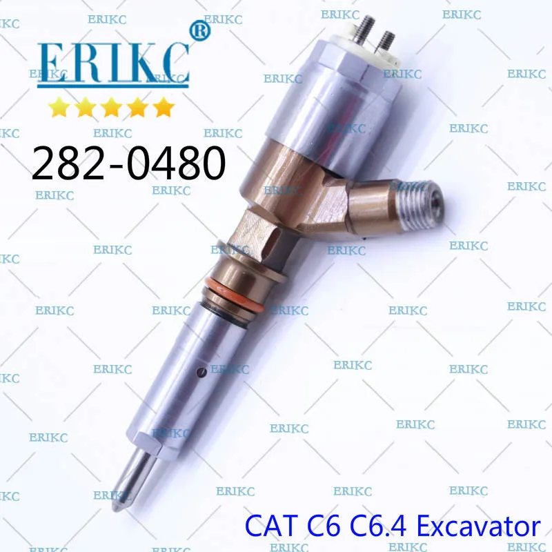 

ERIKC 282-0480 CAT C6 C6.4 Diesel Fuel Injector 2820480 for 320D LRR Excavator ZGB00001-UP (MACHINE) POWERED BY C6.4 Engine