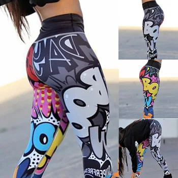 

HENCHIRY 2020 New Spring Hip Sport Lettering Print Slim Pants Sports Leggings Women's Sport Fitness Hip Slim Fit Women Pant Slim