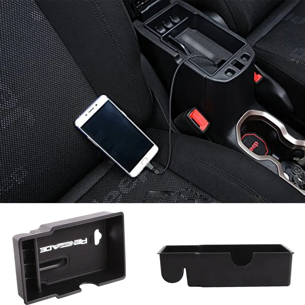 

Car Center Console Armrest Box Center Secondary Storage Box Glove Stowing Tidying Container Tray For Jeep Renegade