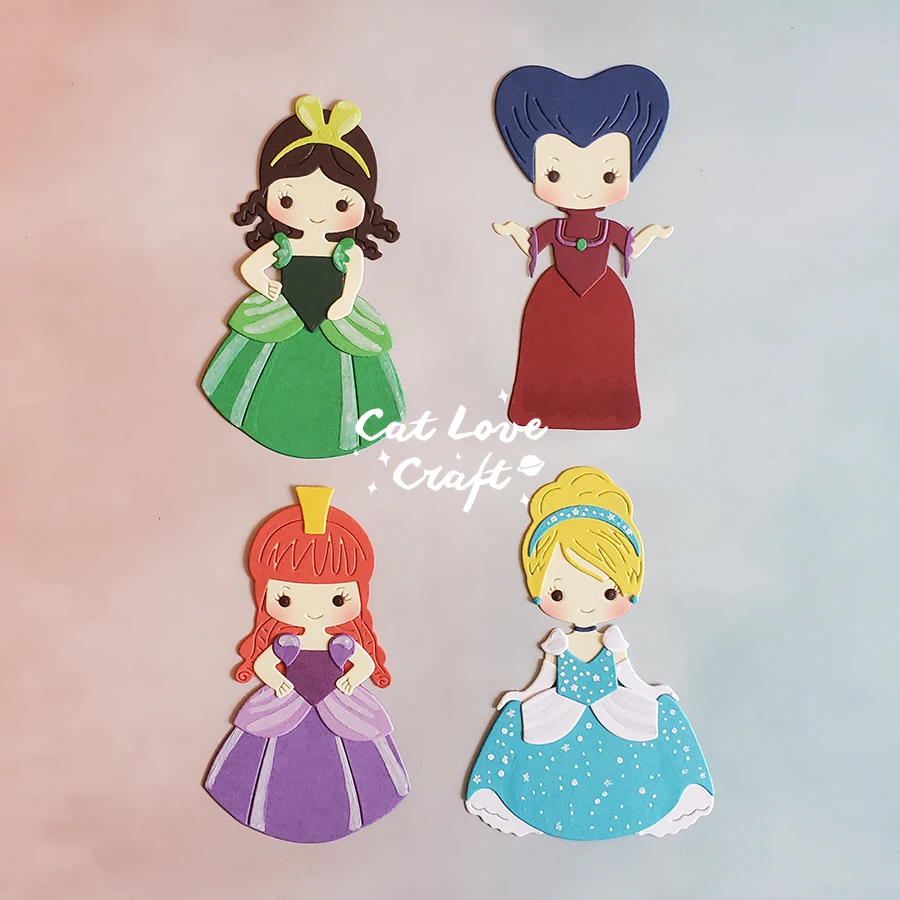 Catlove 동화 캐릭터 금속 절단 다이 스크랩북 스텐실 다이 컷 카드 만들기 DIY 공예 엠보싱 2021 년 새로운 다이