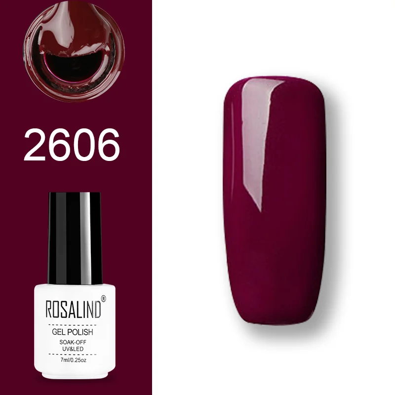 ROSALIND набор гель-лаков UV Vernis полуперманентный праймер верхнее покрытие 7 мл полигель-лак для маникюра - Цвет: GN39-ROSALIND
