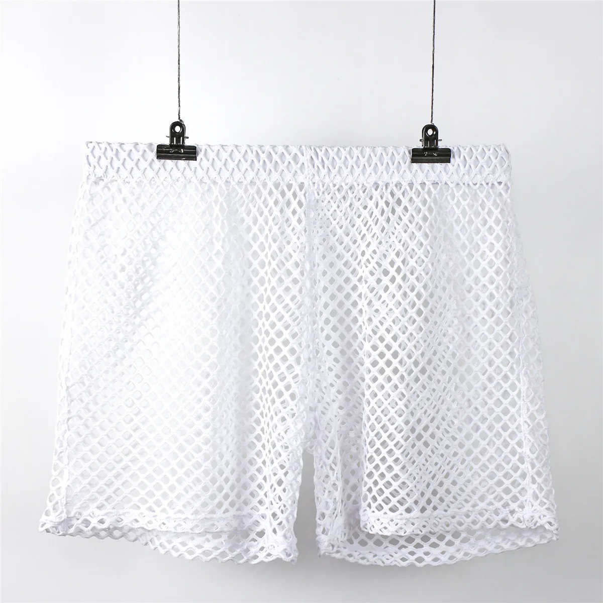 Mens Underwear Fishnet See Through Boxer Shorts Breathable Underpants Male Homme Panties Beachwear Sleep Bottoms checkered pajama pants