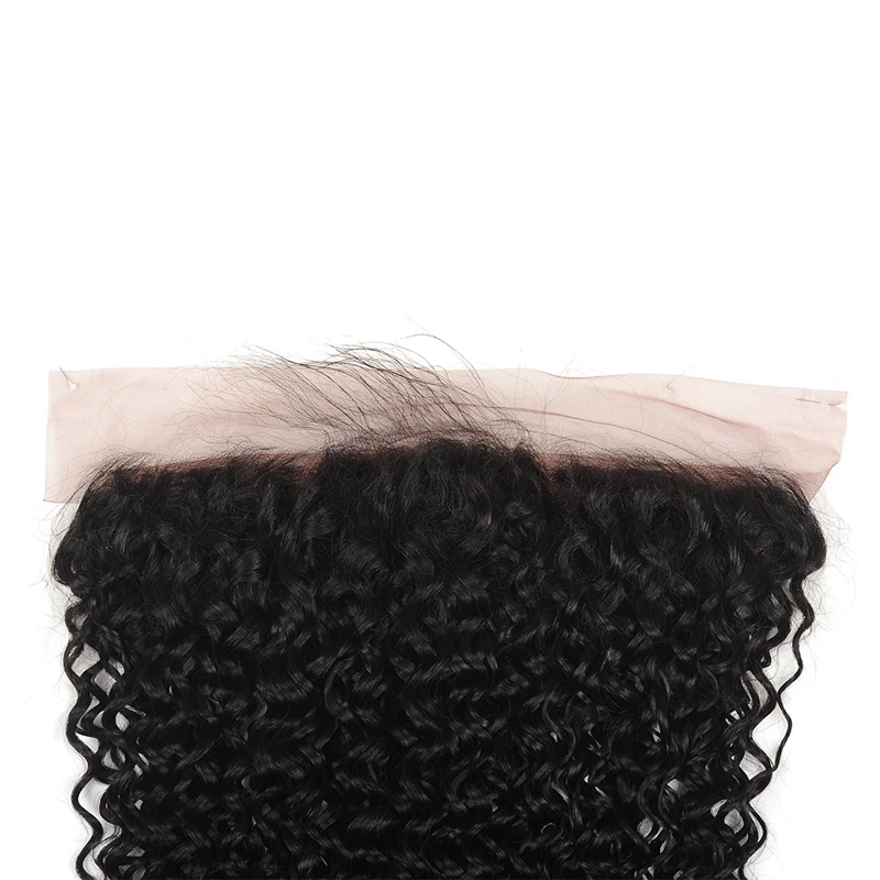 Перуанские человеческие волосы пряди с закрытием 10-2" средний коэффициент Сияющая Звезда водная волна пряди с 13*4 Кружева спереди remy волосы 150