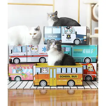 

New arrival Cat Scratcher Cardboard Corrugated Paper Box Pet Scratch Pad Hone Claws Toy Supplies for Kitty to Rest and Play