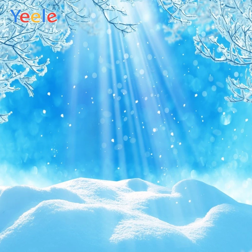 

Yeele Winter Snow Snowflake Wonderland Backdrop Baby Portrait Photography Background For Photo Studio Vinyl Photophone Photocall
