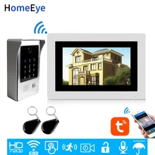 Best Price WiFi IP Video Door Phone Video Intercom Touch Screen TuyaSmart App Remote Unlock Password IC Card Security Access Control System