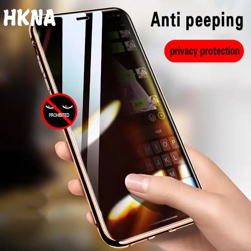 プライバシー強化ガラス磁気ケースのための iphone 11 プロ MAX X XS XR 8 7 6 6s プラス抗のぞき見マグネット金属 360 ° 保護カバー