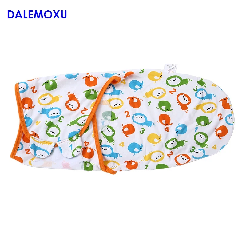 DALEMOXU Детские спальные мешки Новорожденный ребенок кокон пеленать обертывание конверт хлопок 0-6 месячный ребенок пеленка спальные принадлежности