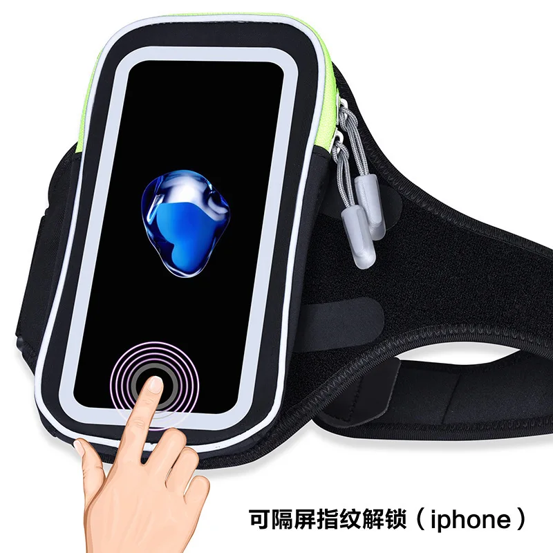 

Outdoor Fitness Sports-Touch Screen Fingerprint Unlock Running Arm Bag Multi-functional Mobile Phone Armstrap Wrist Bag