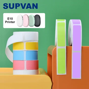 Supvan E10 E16 라벨 인쇄 용지, 방수 오일 방지 인쇄 라벨 가격 라벨, 순색 스크래치 방지 라벨 스티커 테이프