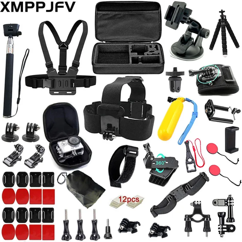 • Kit Accessori Per Gopro Hero 10 9 8 7 6 5 4 3 Nero Max Go Pro Session Yi 4K Sj8 Pro Eken H9R Osmo Action Camera Sjcam