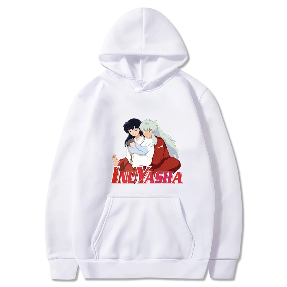 

Harajuku Hoodie Hot Anime Inuyasha Hooded Long Sleeve Winter Warm Pullover Personality Outerwear Causal Sweatshirt Streetwear