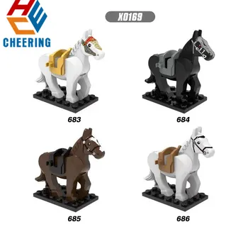 

Single Sale Building Blocks Hobbit Rome Knights Knight Wars Blue Horse Crown action Collection Toys For Children X0169