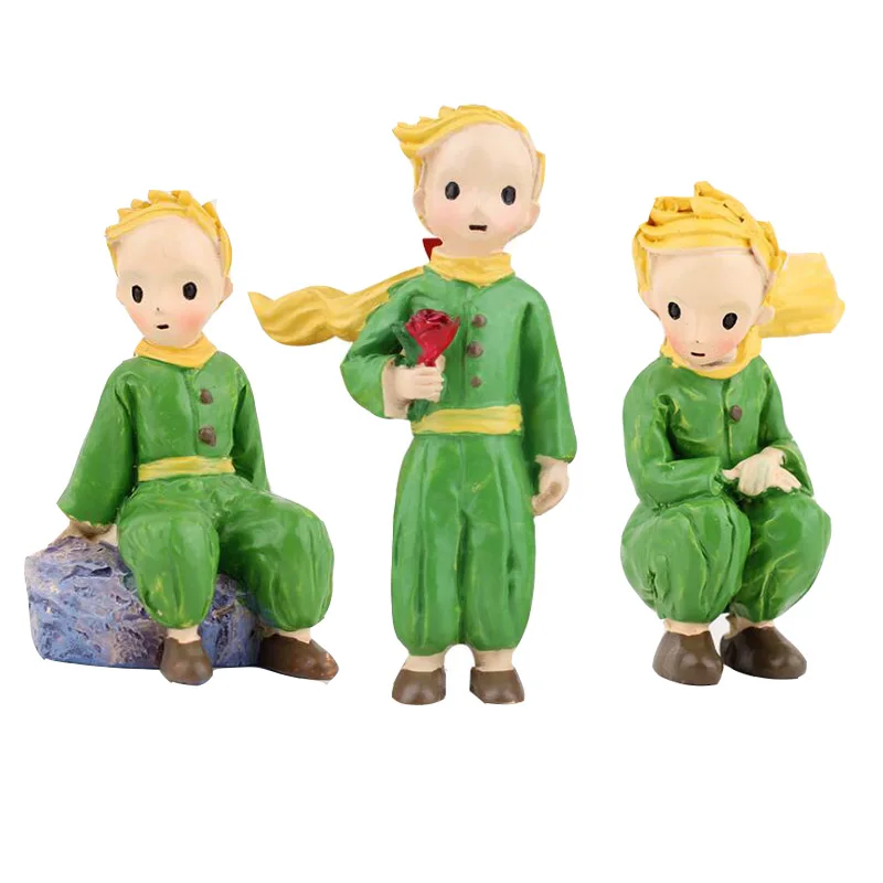 3 шт./партия Маленький принц с розами Фигурки ПВХ мультфильм фильм Le Petit Prince Модель Игрушки для мальчиков девочек подарок на день рождения