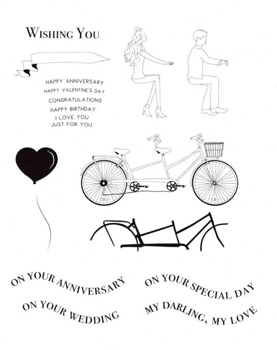

My darling my love couple Transparent Clear Stamps / Silicone stamp for DIY scrapbooks photo album/Card Making