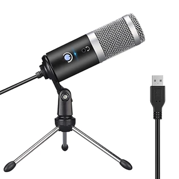 

AK-5 Capacitive Microphone USB Condenser Microphone Kit for Computer Cardioid Pointing Smart Noise Reduction for Live Teaching