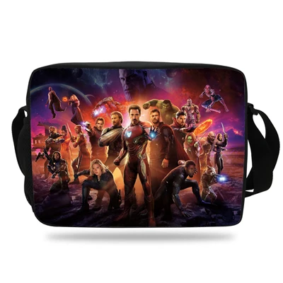 nM809 Fashional Messenger Shoulder Bag For Children The Avengers School Messenger Bag For Kids Boys Girls Print Travel Bag - Цвет: nM809