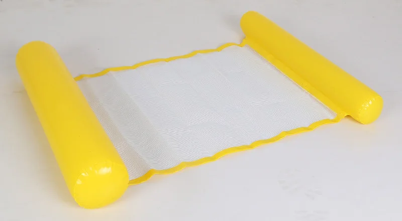 Водный гамак надувное кресло плавающий плавательный матрас кровать для отдыха для плавания морской плавательный круг бассейн вечерние игрушки - Color: Yellow