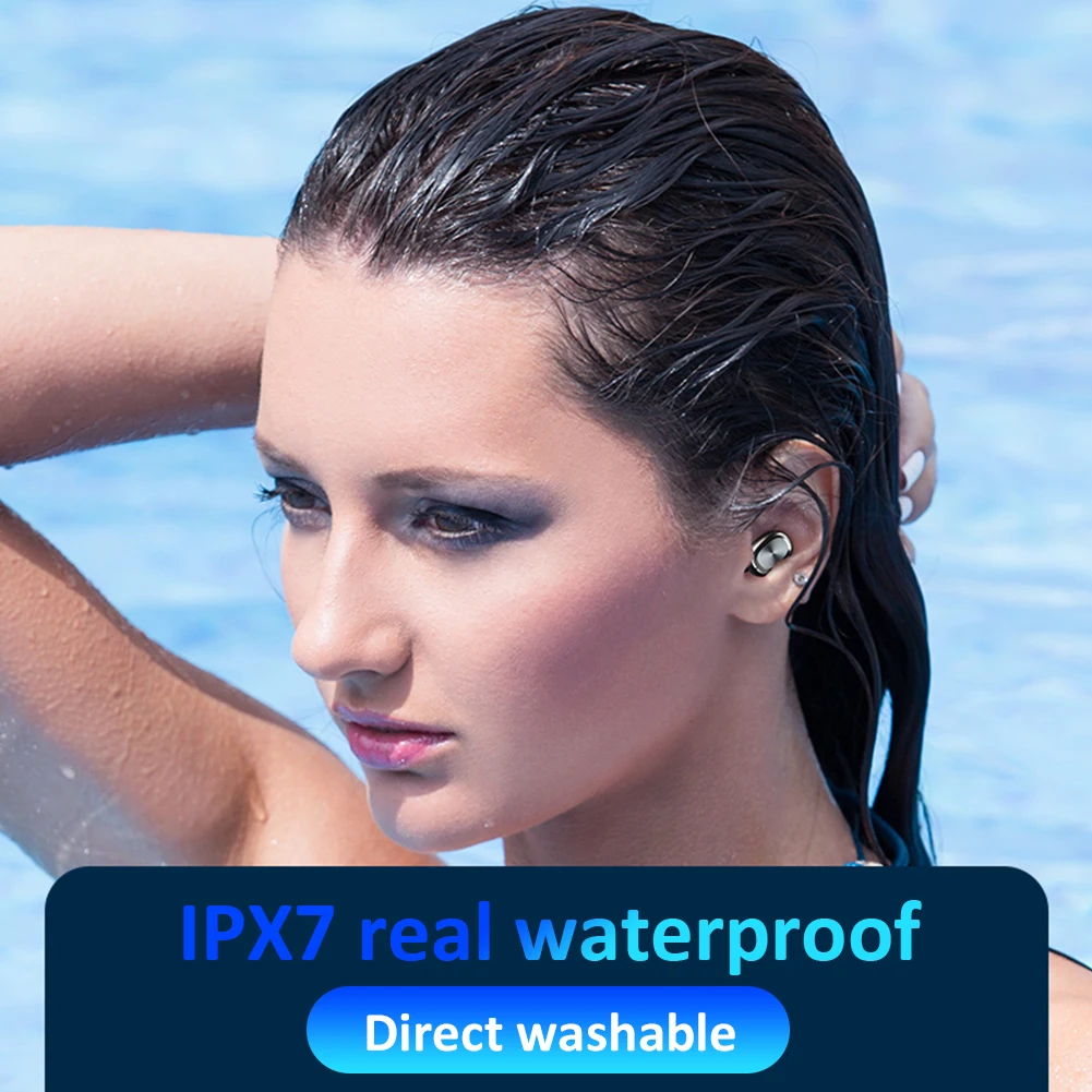 Led Battery Display IPX7 Waterproof 263 Bluetooth Earphone TWS 5 0 Wireless Earbuds In Ear Mini Bluedio For Iphone Mobile Phone