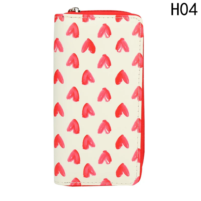 Fashion Woman Wallet Fruit Yellow Animal Pattern Long Wallets White Pink Color Money Bags Cute Pocket Practical Purse