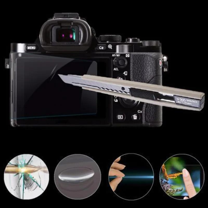 Закаленное стекло для камеры ЖК-защитная пленка для sony A6000 A6300 A6500 предотвращает появление отпечатков пальцев и других загрязнений