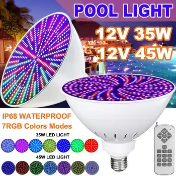 

NEW IP68 Led Swimming Pool Light 35W/45W Led Waterproof UnderWater Light AC 12V Pond Lights RGB Led Piscina Luz Spotlight