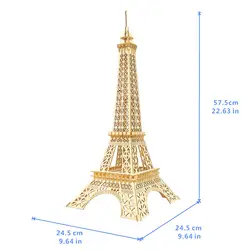 Маленький Париж железная башня в штучной упаковке 3D деревянная модель 3D головоломка модель головоломка лазерная резка обработка