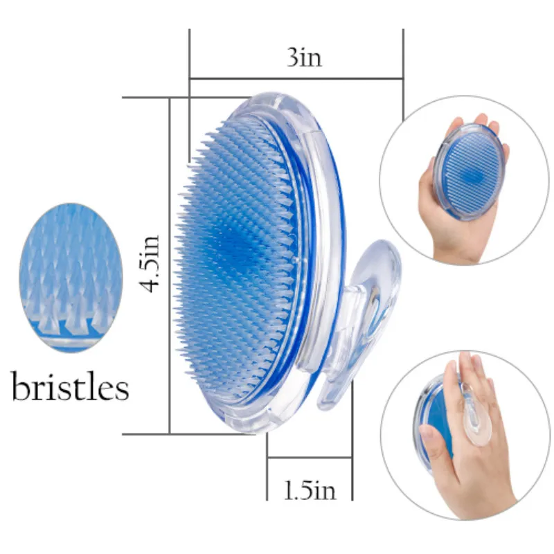 Shampoo Massage Brush Silicon In Hair Comb Scalp Exfoliating Brush