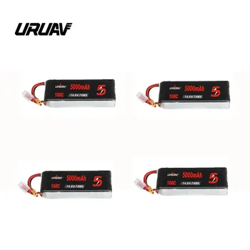 

1/2/4 PCS URUAV 14.8V 5000mAh 100C 4S Lipo Battery XT60 Plug For FPV Racing Drone RC Multirotor Spare Part DIY Accessories