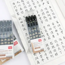 Conjunto de escova de caligrafia chinesa pode ser preenchido com tinta roteiro regular grosso meio fino copiar escritura caneta escova caneta pequena