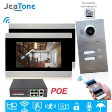 JeaTone 720P wifi IP видео домофон для 2 этажей квартиры/8 зон сигнализация Поддержка iOS/Android приложение удаленный разблокировка