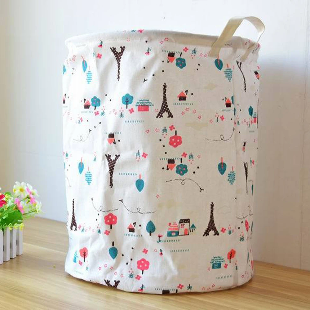 Laundry Baskets Colorful Cartoon Prints Waterproof Sheets Clothes Sundries Folding Storage Boxes Cesto Ropa Sucia Drop - Laundry Baskets -