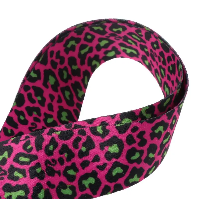 

Leopard Long Neck Strap Rope Cord For Cell Phone ID Card Badge Tag Document Holder With Keychain Keyring 37MC