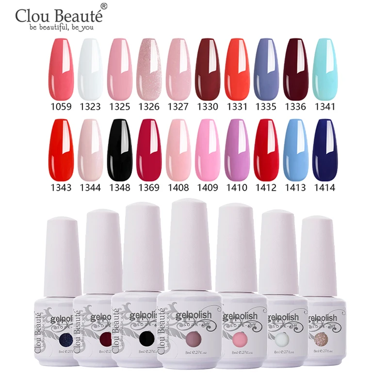 Clou Beaute УФ светодиодный Полупостоянный лак для ногтей Гель 8 мл гелевая краска