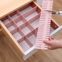 Séparateurs de tiroirs réglables en plastique, 4 pièces, combinaison libre, étagères de rangement, bricolage, ménage, gain de place, cloison de séparation