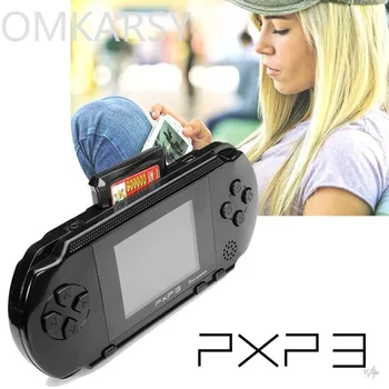 

New 3' Portable 16Bit Retro PXP3 Slim Station Video Games Player Handheld Game Console 2pcs Game Card Built-in 150 Classic Games