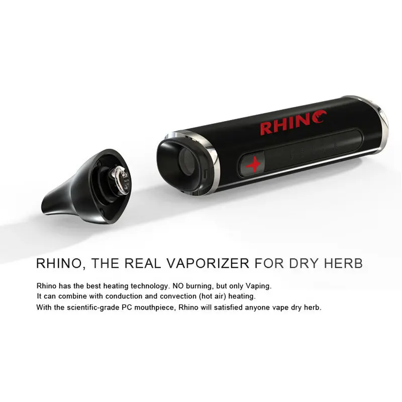 Оригинальный Hecig носорог комплект испаритель сухой травы Vapor Box Mod 2200 мА/ч Ёмкость