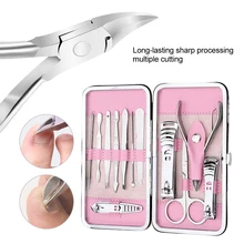 Стиль 12 шт. Набор для маникюра и педикюра ножницы для кутикулы нож для ушей клипер для ногтей набор из нержавеющей стали инструмент для ухода за ногтями Маникюр se