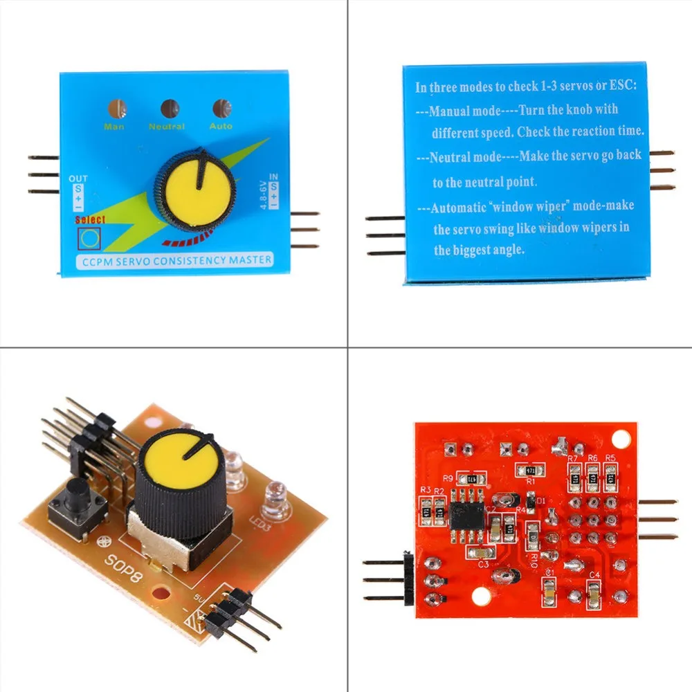  Dilwe RC Motor Servo Tester, CCPM Servo Consistency