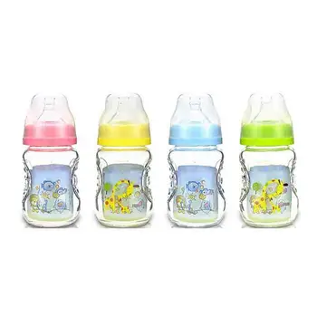 

150ML wide mouth glass bottle Baby Accessories Glass Baby Feeding Bottles Bottle Grip