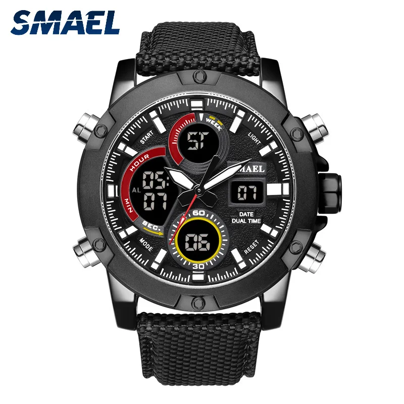 

SMAEL Mens Watches Top Brand Luxury Quartz Military Watch Digital Watch Men Waterproof With Luminous Dial montre homme 2019
