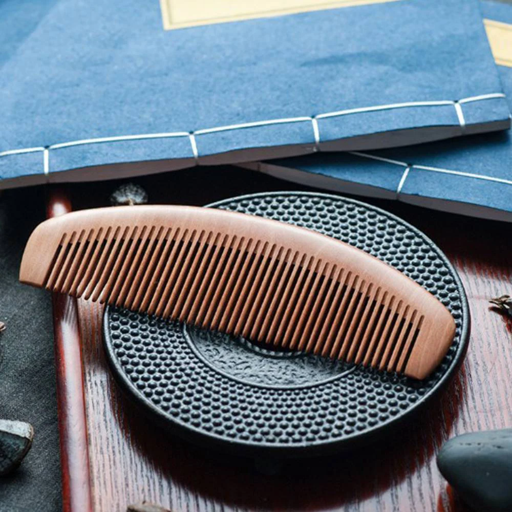 Высококачественная деревянная расческа для массажа расческа из персикового дерева бамбука для красоты волос Спа Массажер расческа для ухода за волосами