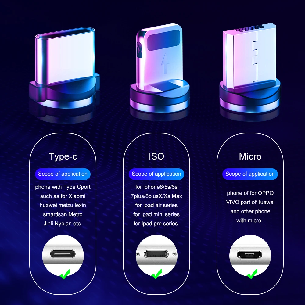Swalle Магнитный USB кабель для быстрой зарядки usb type C кабель для передачи данных Магнитный зарядный кабель для зарядки данных кабель USB для мобильного телефона