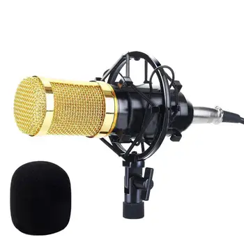 

Condenser Microphone Karaoke Sound Recording Mikrofon 3.5Mm Wired With Shock Mount For Studios Broadcasting Stage Performance