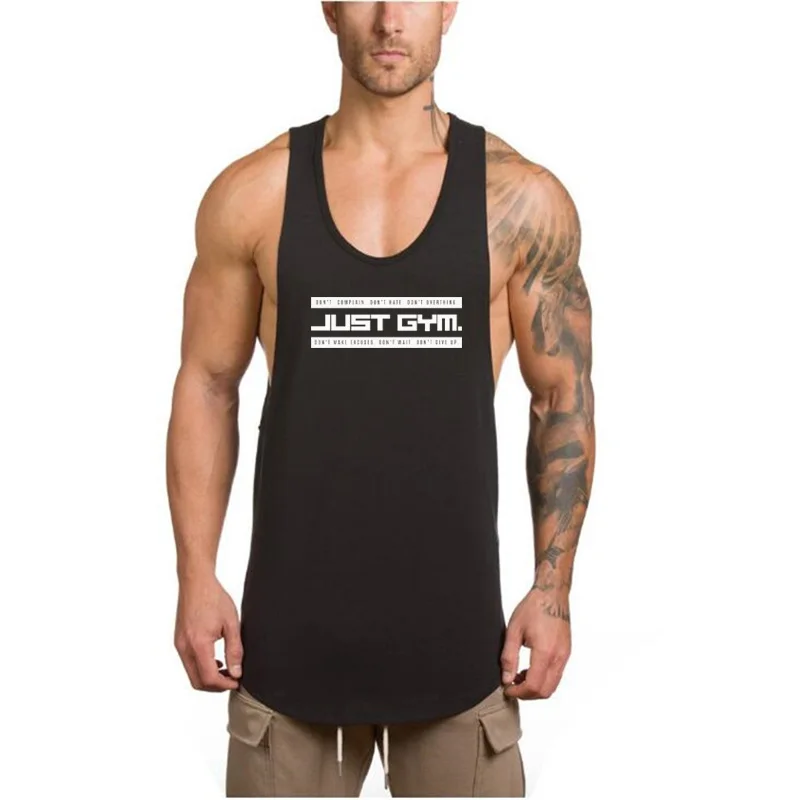 

Brand Casual Workout Gyms Clothing Singlet Vest Canotte Bodybuilding Stringer Tank Top Men Fitness Muscle Guys Sleeveless Shirt