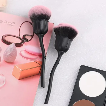 

Big Size Metal Handle Rose Powder Blush Makeup Brush For Shading Foundation Base Contour Make Up Brush Concealer Cosmetic